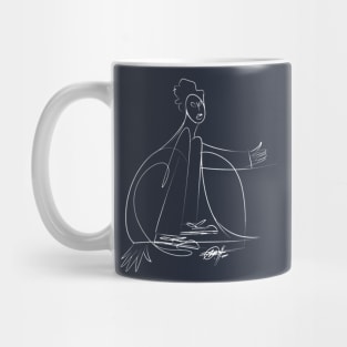 Line art - Kneeling girl Mug